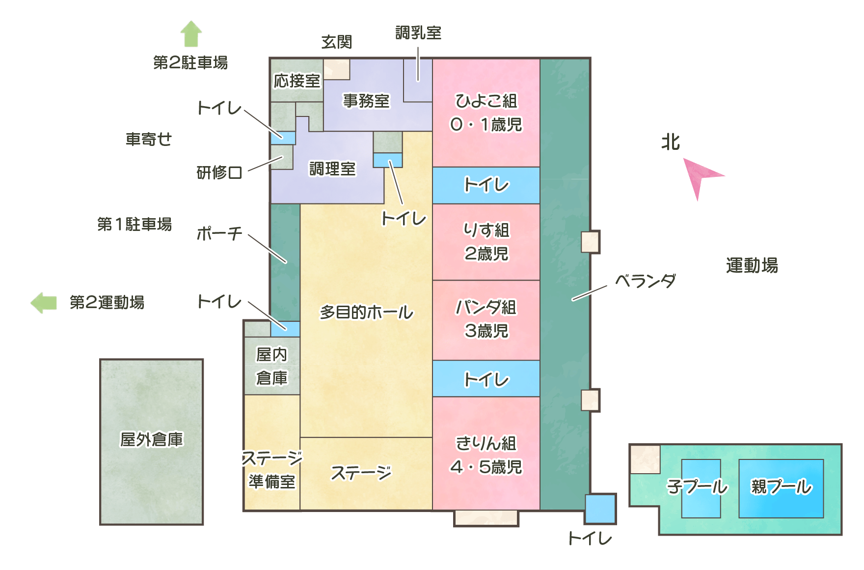 和晃保育園園内マップ